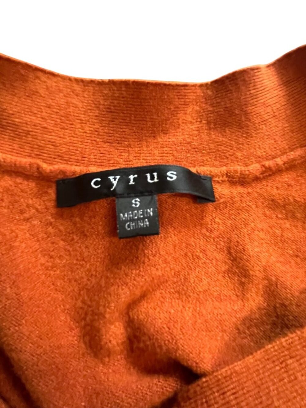 Burnt Orange Button Front Cardigan Cottagecore Cozy Sweater Womens Small Cyrus - Picture 3 of 9